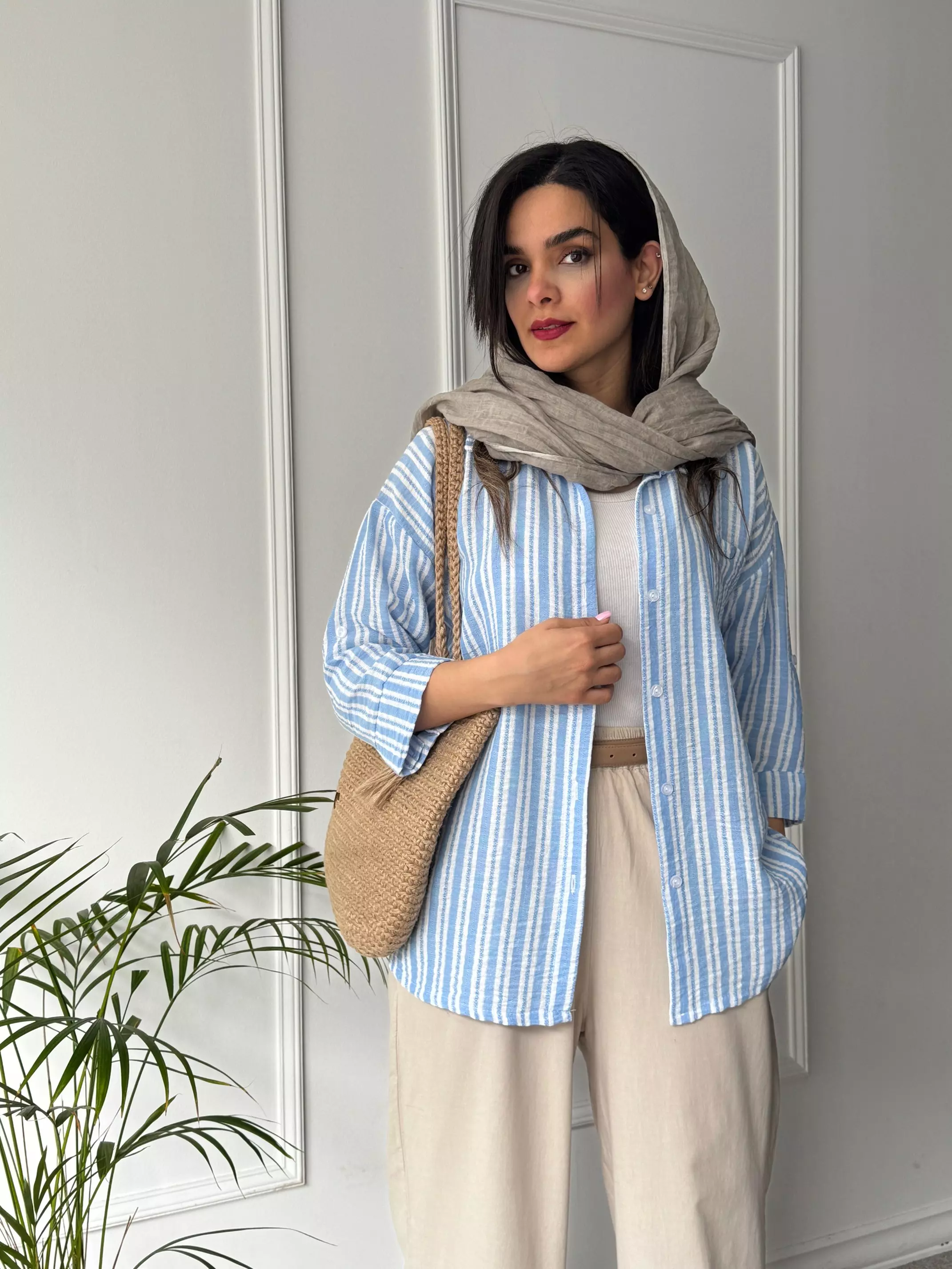 مانتو شومیزی راه راه یاس